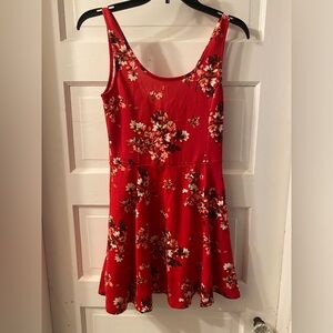 H&M Divided Red floral dress